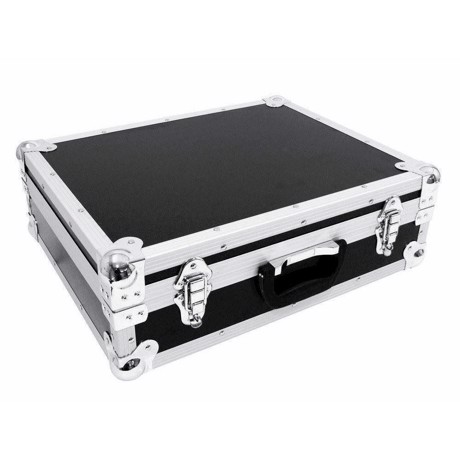 Flightcase kuffert med plukskum. <br>Sort. 52 x 42 x 17 cm.