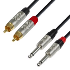 AH Audio Cable REAN 2 x RCA male to 2 x 6.3 mm Jack mono 6 m - K4 TPC 0600