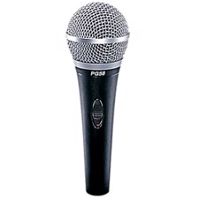 Shure PG58 Vokalmikrofon med afbryder.