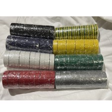 PVC Tape. 80 ruller - 8 Forskellige farver [Restparti- Kun 1 parti tilbage]