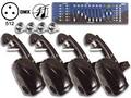 Prof. scanner system med 4 250w halogen scannner & 192ch DMX fader controller
