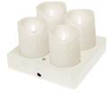 S�t med 4 opladelige LED sterinlys
