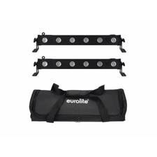 Eurolite sæt: 2 x LED BAR-6 QCL RGBW + Soft Bag