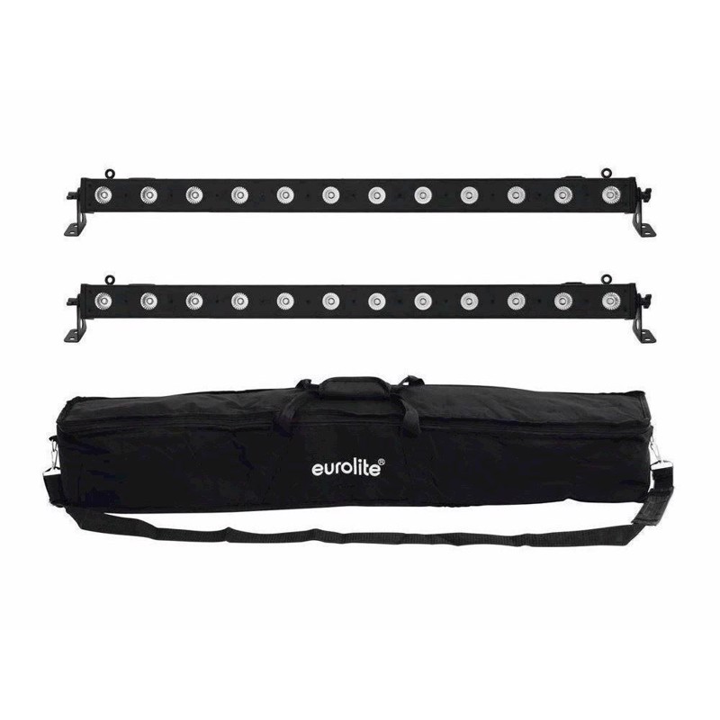 Eurolite sæt: 2 x LED BAR-12 QCL RGBW + Soft Bag