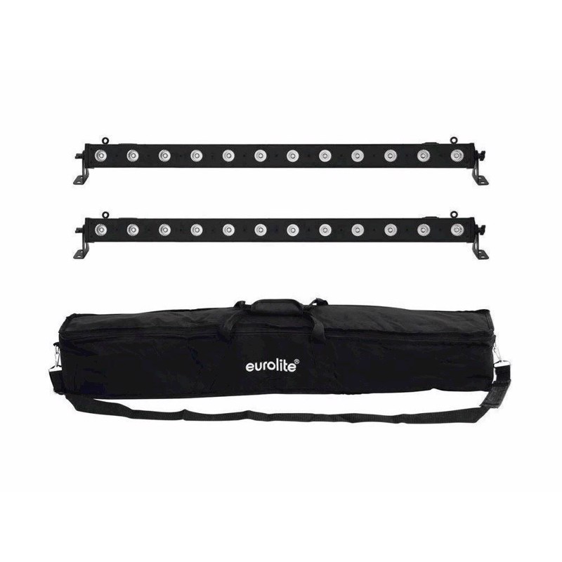Eurolite sæt: 2 x LED BAR-12 QCL RGBA + Soft Bag