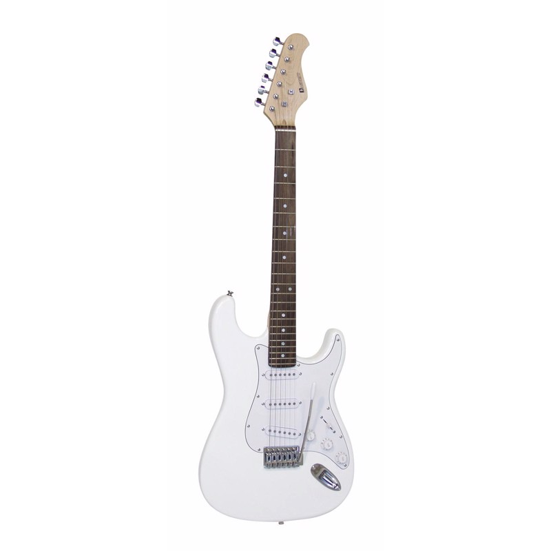 Elguitar - Strat style.<br>Dimavery ST-203. Hvid