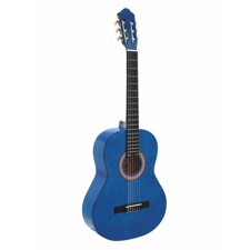 Klassisk spansk guitar. <br>Dimavery AC-303. Blå