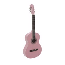 Klassisk spansk guitar. <br>Dimavery AC-303. Pink