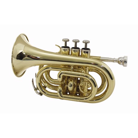 Bb Mini Trompet. Guld<br>Dimavery TP-300