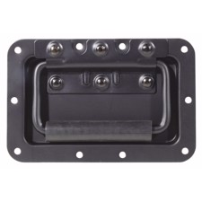 Flip håndtag. Undersænket <br> Sort. 100 x 155 mm.