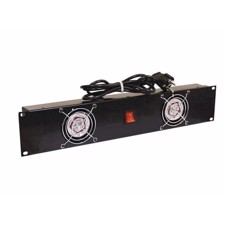 19" Rackpanel med 2 blæsere. 2 unit