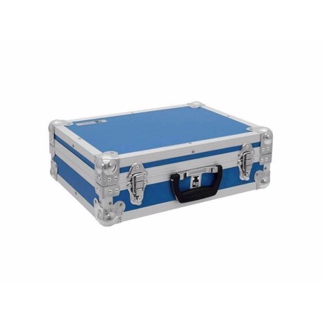 Flightcase kuffert med plukskum. <br>Blå. 46 x 35 x 17 cm.