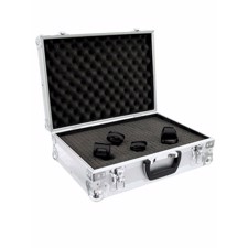 Flightcase kuffert med plukskum. <br>Alu. 46 x 35 x 17 cm.