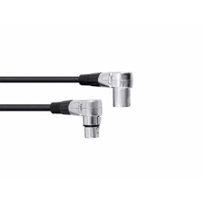 Mikrofon/ signalkabel. XLR - XLR med 90° vinkelstik. 3 meter