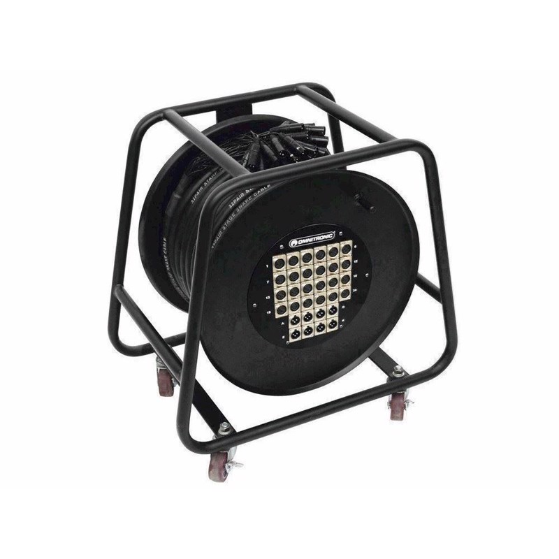 Omnitronic stagebox. 24 input/ 8 output. 30 meter på kabelrulle