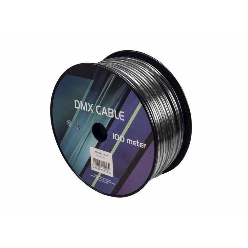 DMX kabel. 2 x 0,22 mm². 100 meter