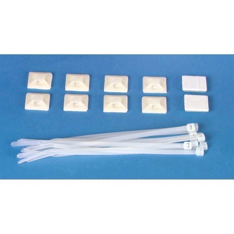 LED lysslange strips m. selvklæbende holdere. 10 stk.