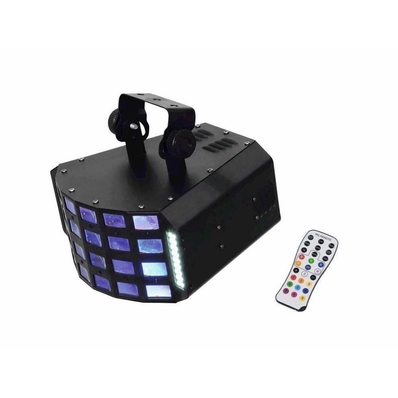 Derby 6 x 3 Watt. Med strobe og remote. Eurolite LED D-30
