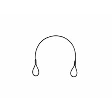 Sikkerhedswire 3 mm. 40 cm. Max. 50 kg. Sort