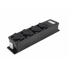 Splitter. PowerCon (input + output) til 4 x Schuko.