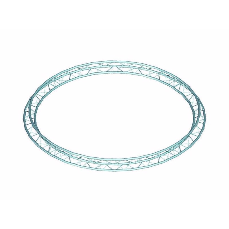 Alutruss 6082 Trekant Truss cirkel. Spids mod yderkant. Indvendig diameter: 2 meter