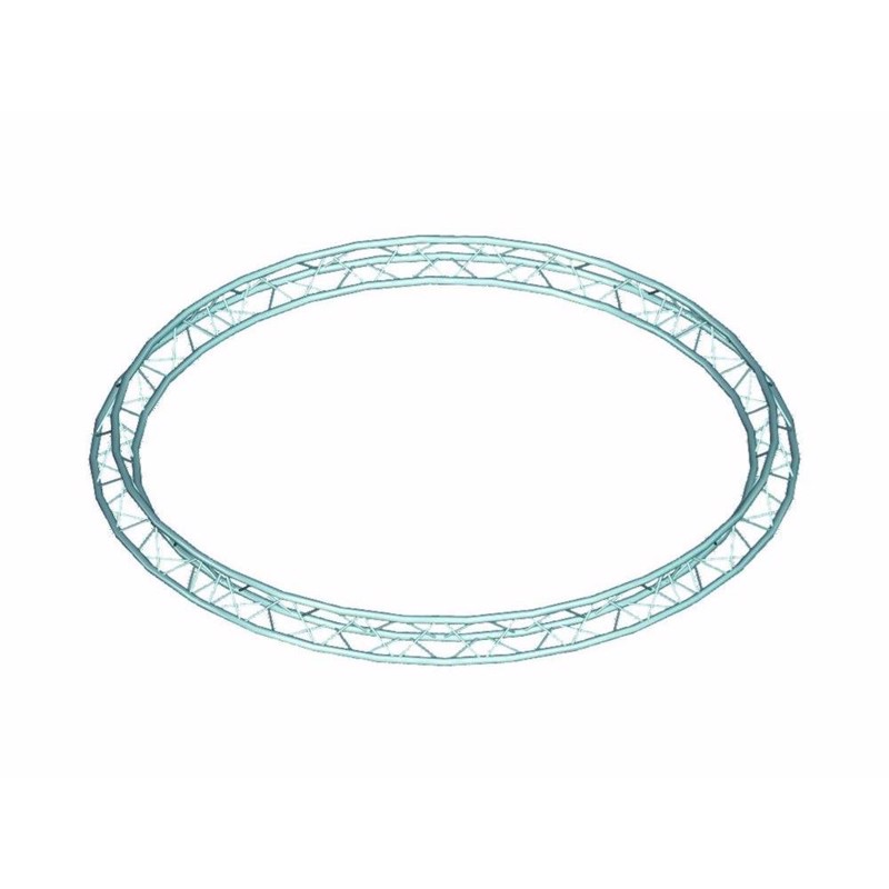 Alutruss 6082 Trekant Truss cirkel. Spids mod yderkant. Indvendig diameter: 6 meter