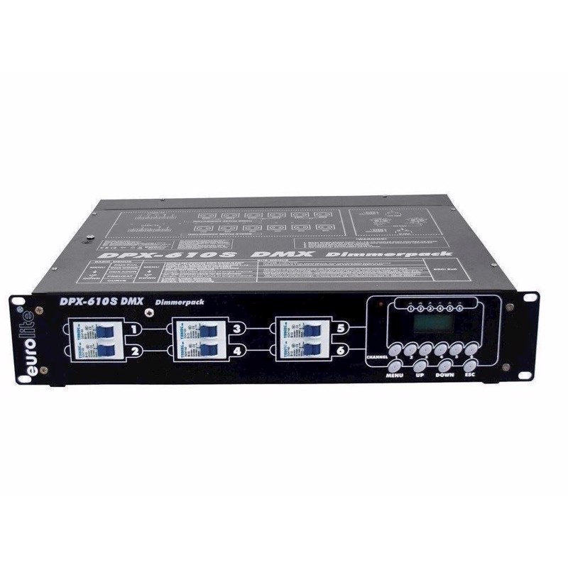 Eurolite DPX-610 S DMX Dæmper til 6 x Schuko udtag