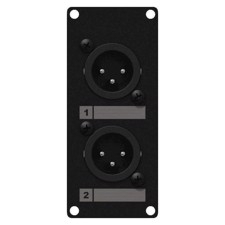 Caymon CASY126 1 space plade 2 x XLR han > 3-pin