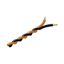 ProCab snoet kabel 2 x 0,5 mm² sort - orange 100 meter
