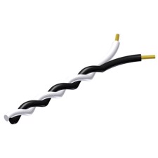 ProCab snoet kabel 2 x 0,5 mm² sort - Hvid 100 meter