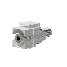 Keystone adapter 3,5 mm minijack til minijack, Hvid