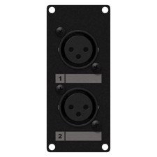 Caymon CASY125 1 space plade 2 x XLR hun > 3-pin