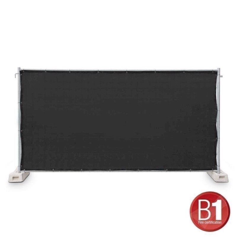 Adam Hall Fence Panel Gauze type 800 1.76 x 3.41 m, with eyelets, black - 0159 X BAU 1