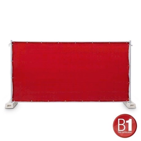 Adam Hall Fence Panel Gauze type 800 1.76 x 3.41 m, with eyelets, red - 0159 X BAU 7