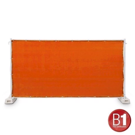 Adam Hall Fence Panel Gauze type 800 1.76 x 3.41 m, with eyelets, orange - 0159 X BAU 8