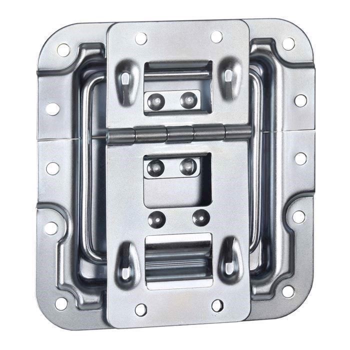 Adam Hall Lid Stay cranked with Hinge Click-Stop Function and Rivet Protection - 270755