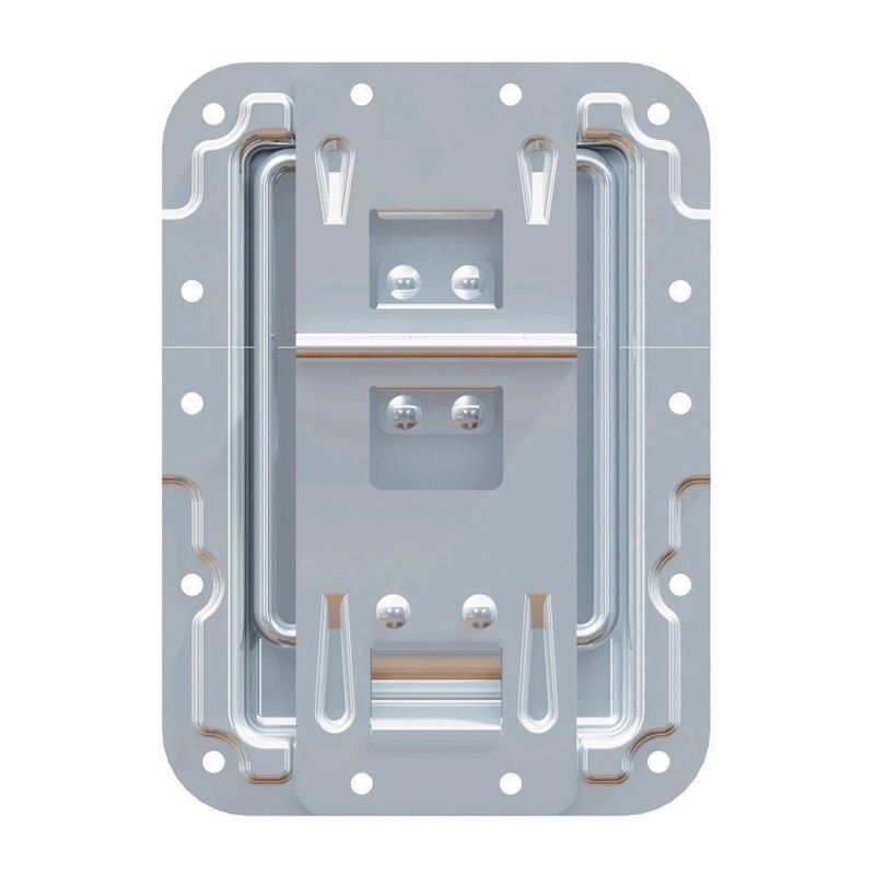 Adam Hall Lid Stay large cranked with Hinge, Click-Stop Function and Rivet Protection - 270838