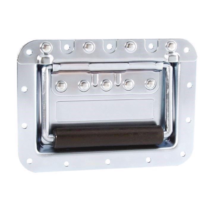 Adam Hall Recessed Sprung Handle large in Dish 14 mm deep - 34085