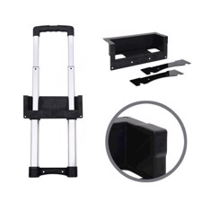 Adam Hall Recessed Extendable Handle 2-stage,  black cranked  Dish length 336 - 661 mm - 3476031