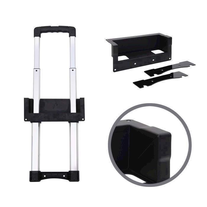 Adam Hall Recessed Extendable Handle 2-stage Black Cranked Dish Length 336 661 Mm 3476031