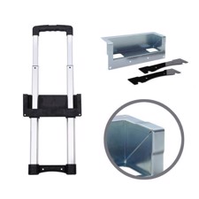 Adam Hall Recessed Extendable Handle 2-stage, zinc-plated cranked Dish length 336 - 661 mm - 3476033