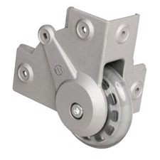 Adam Hall Recessed Corner Castor with soft Wheel 75 mm - 37451 S