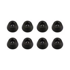 Gummifødder 30 x 15 mm. Sort. 8 stk.