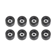 Gummifødder 25 x 15 mm. Sort. 8 stk.