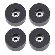 Gummifødder 38 x 20 mm. Sort. 4 Stk.