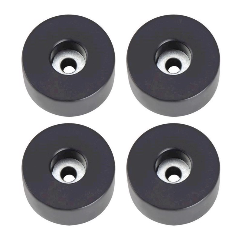 Gummifødder 38 x 20 mm. Sort. 4 Stk.