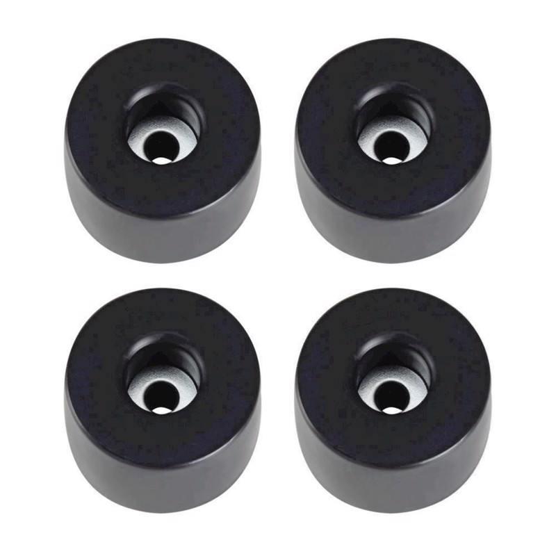 Gummifødder 38 x 25 mm. Sort. 4 Stk.