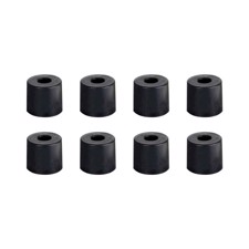 Gummifødder 38 x 33 mm. Sort. 8 Stk.