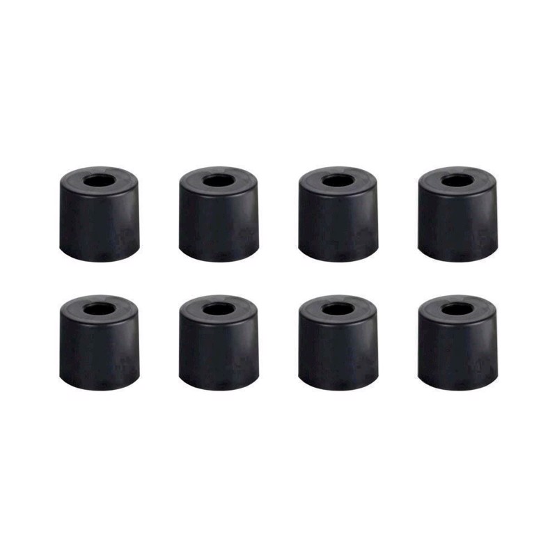 Gummifødder 38 x 33 mm. Sort. 8 Stk.