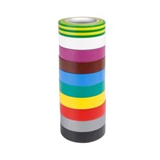 Adam Hall Insulating Tape 0.13 x 15 mm x 10 m set of 10 colors - 580813 RNB 10
